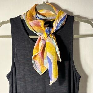 VTG Wavy Psychedelic Silky Scarf Mod Retro